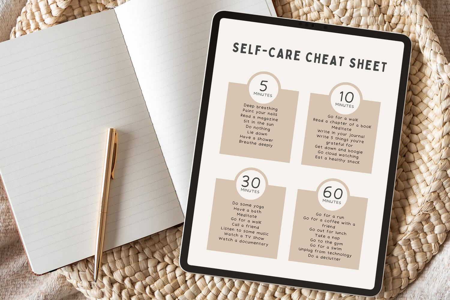 self care cheat sheet canva template<br />
canva templates for coaches<br />
coaching canva templates<br />
